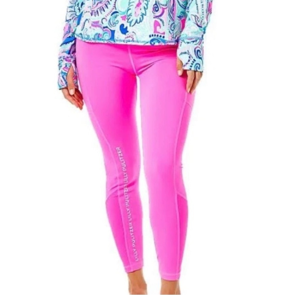LILLY PULITZER Weekender Midi Leggings Neon Pink Size Small